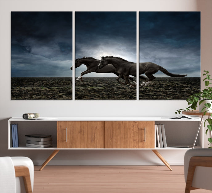 Art mural de chevaux sauvages Impression sur toile