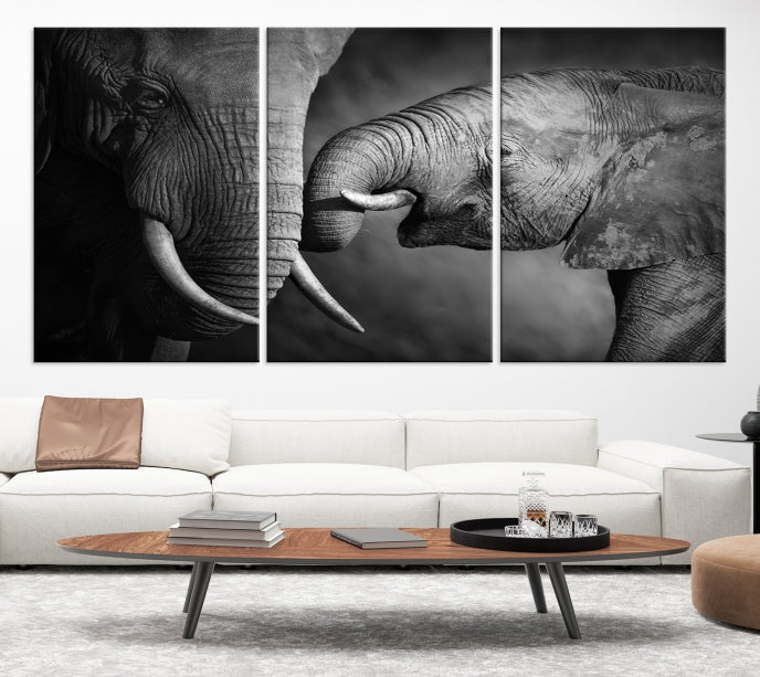 Elephant Family Wall Art Canvas Print