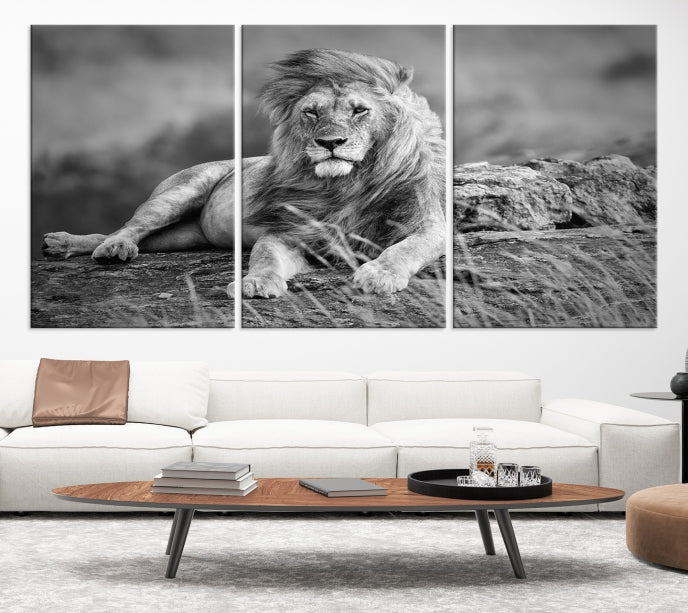 King of Forest Lion Wall Art Canvas Print