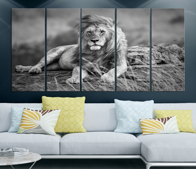 King of Forest Lion Wall Art Canvas Print