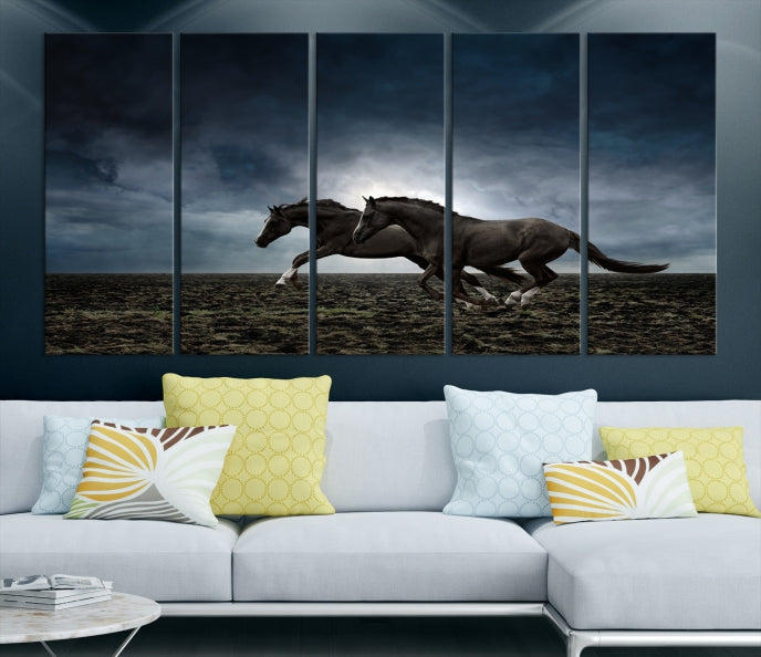 Art mural de chevaux sauvages Impression sur toile