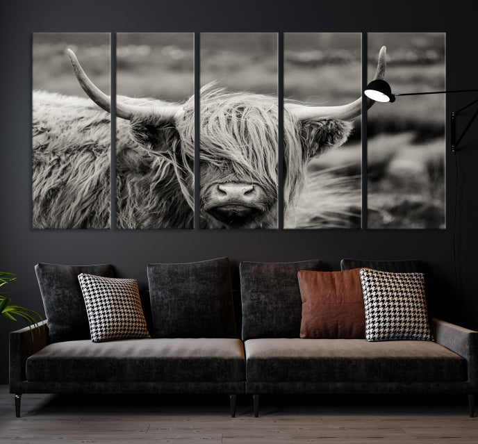 Arte de la pared del arte del enfoque de la vaca Lienzo