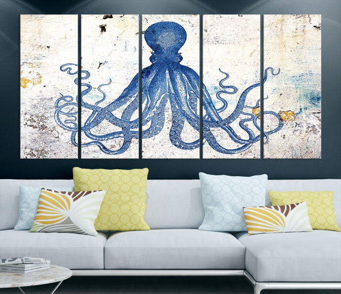 Abstract Octopus Wall Art Canvas Print