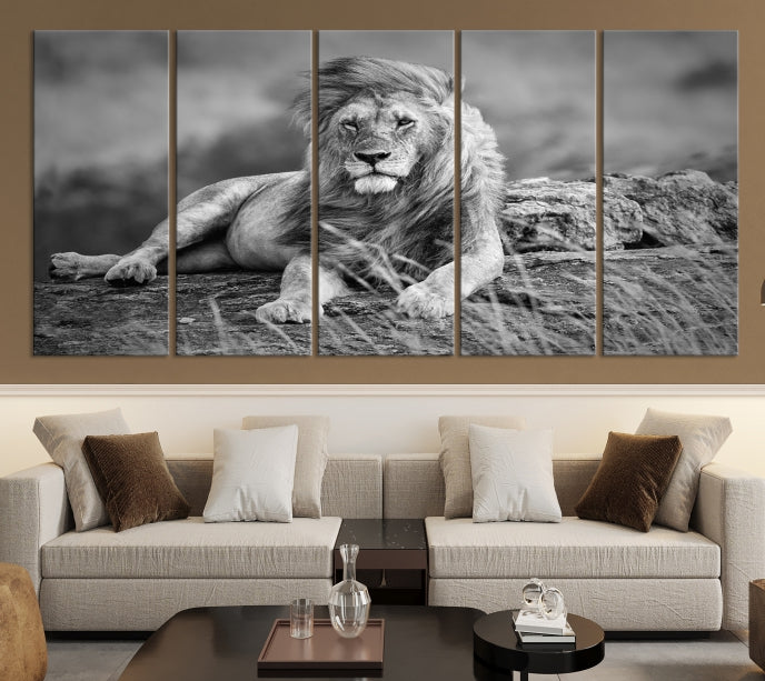 King of Forest Lion Wall Art Canvas Print