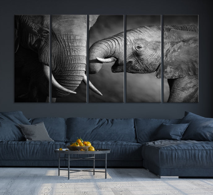 Elephant Family Wall Art Canvas Print