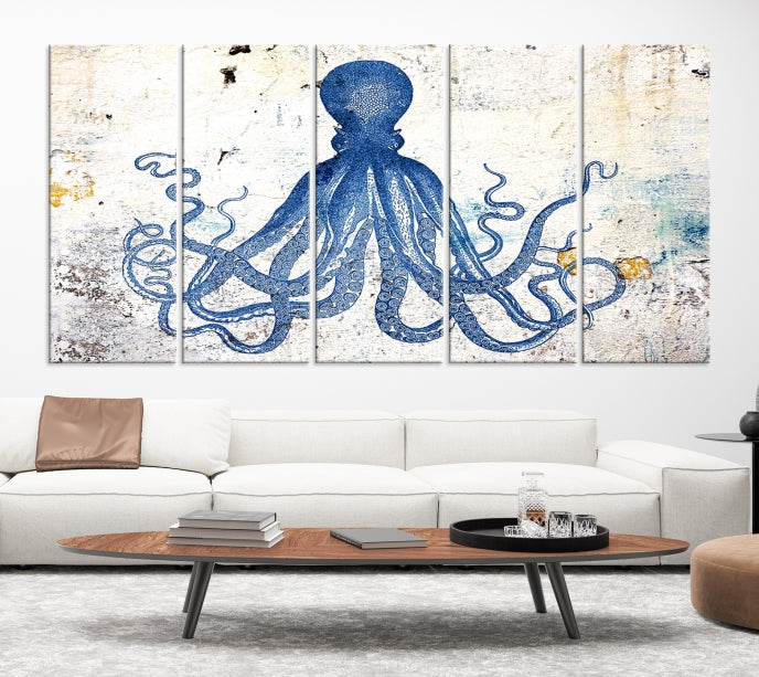 Abstract Octopus Wall Art Canvas Print