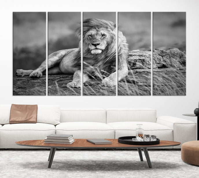 King of Forest Lion Wall Art Canvas Print