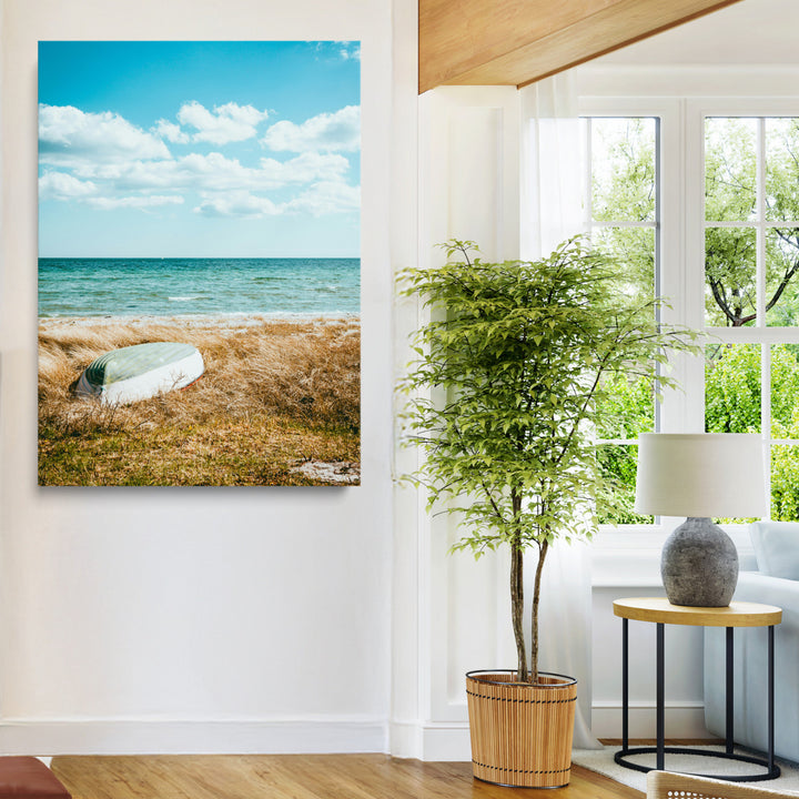 Coastal Serenity Wall Art Canvas Print, Framed Ocean View Art