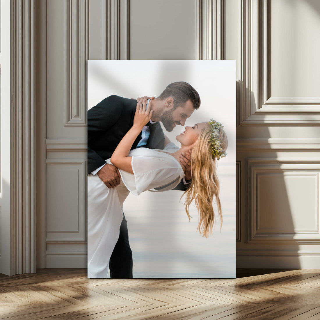 Song Lyrics over Photo Canvas Print – Personalized Wedding Song and Photo Wall Art