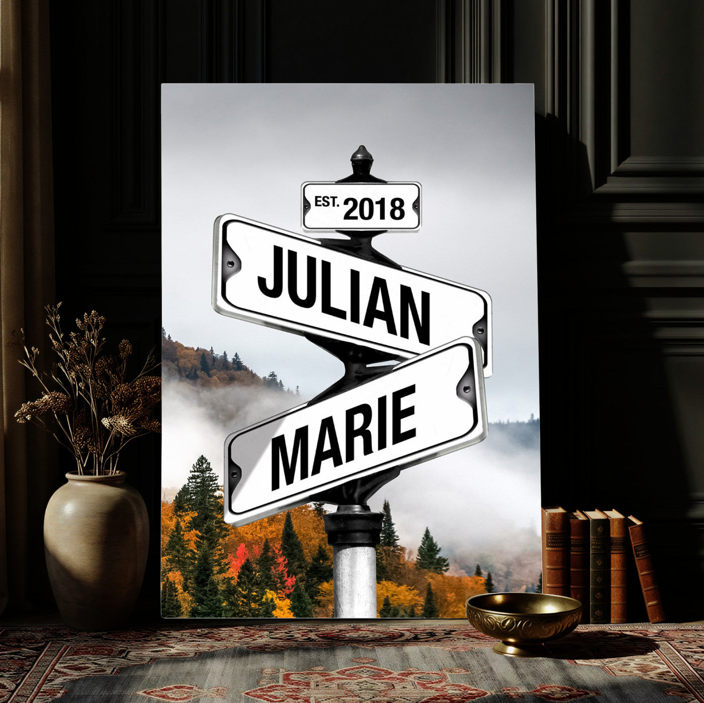 86607535-MGV-CV-24X36 - Personalized World Map Wall Art Print