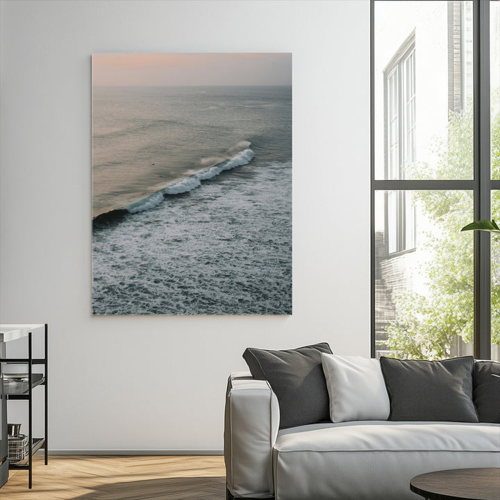 Ocean Waves Wall Art Canvas Print, Framed Coastal Serenity Art Picture Print, Relaxing Ocean Perfect Modern Coastal Decor Artwork
