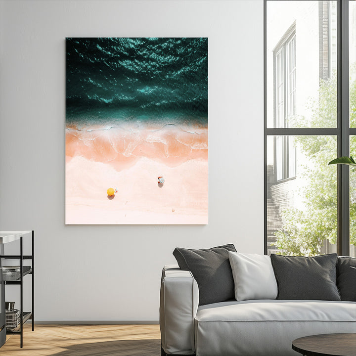 Tropical Relaxation Wall Art Canvas Print, Framed Coastal Vibes Art Picture Print, Ocean Aesthetic Coastal Minimalist Art Wall Decor Artwork