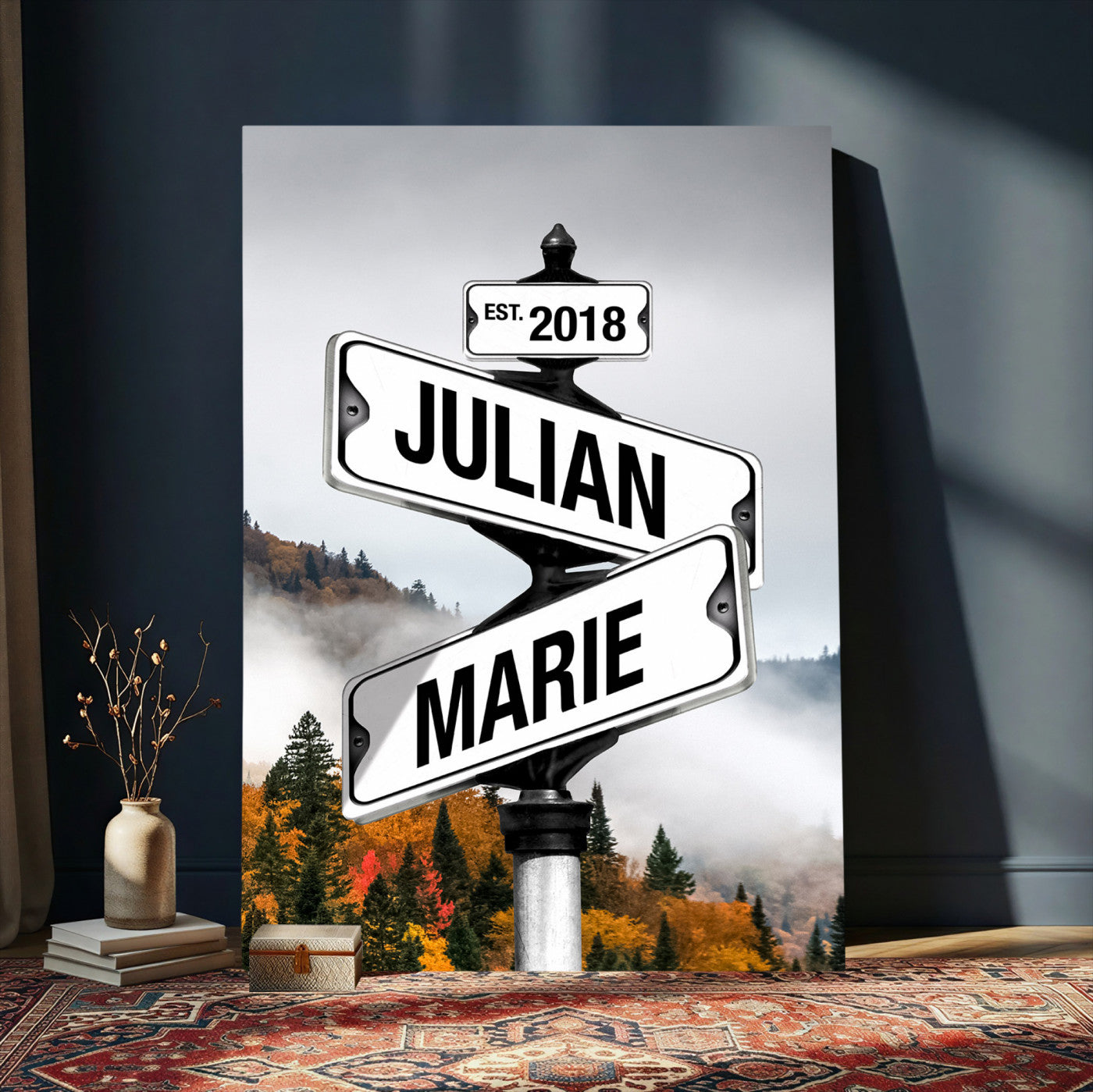 86607535-MGV-CV-24X36 - Personalized World Map Wall Art Print