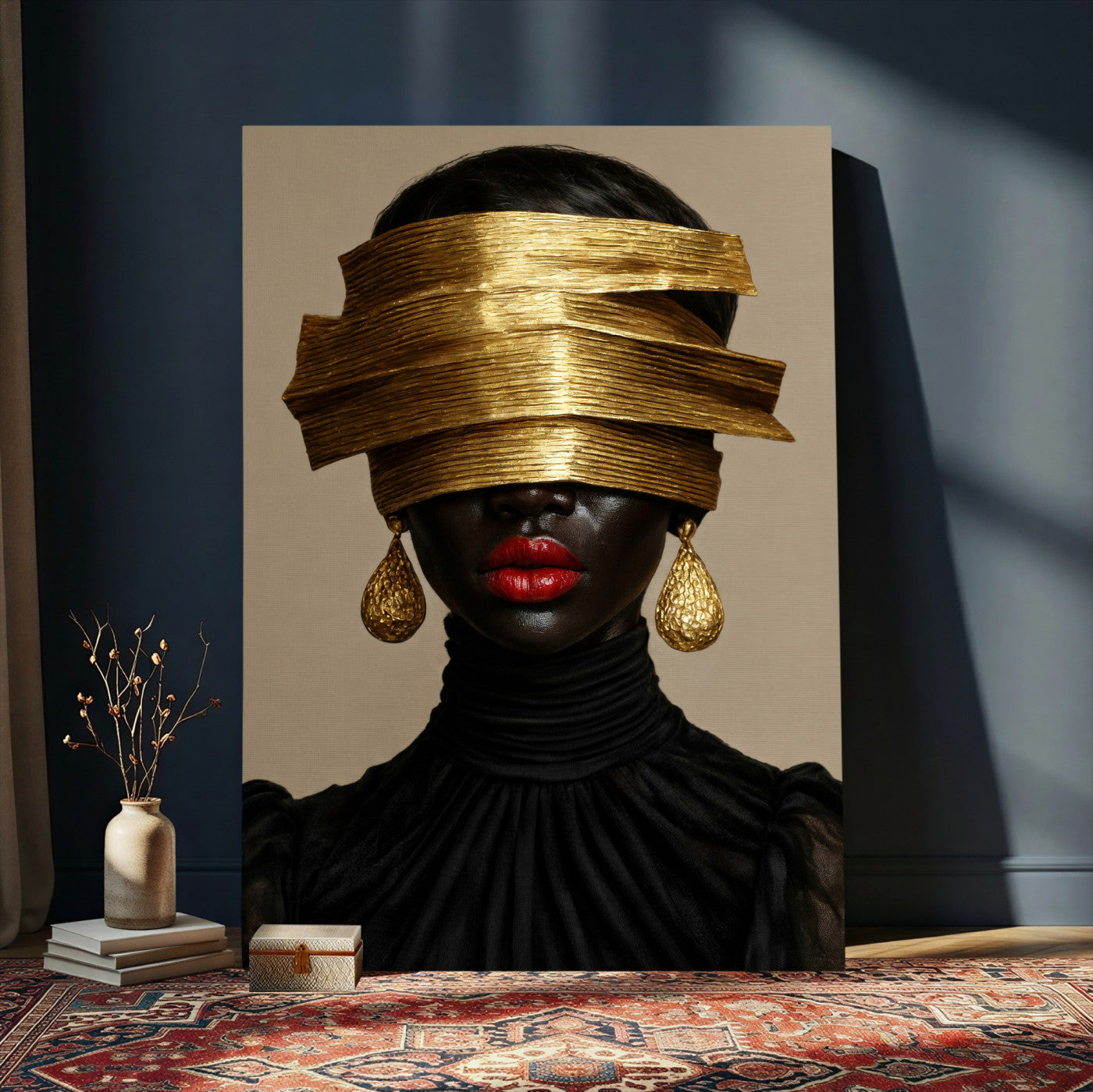 8151788X6-MGV-CV-24X36 - Abstract Afro American Women Wall Art Canvas Print