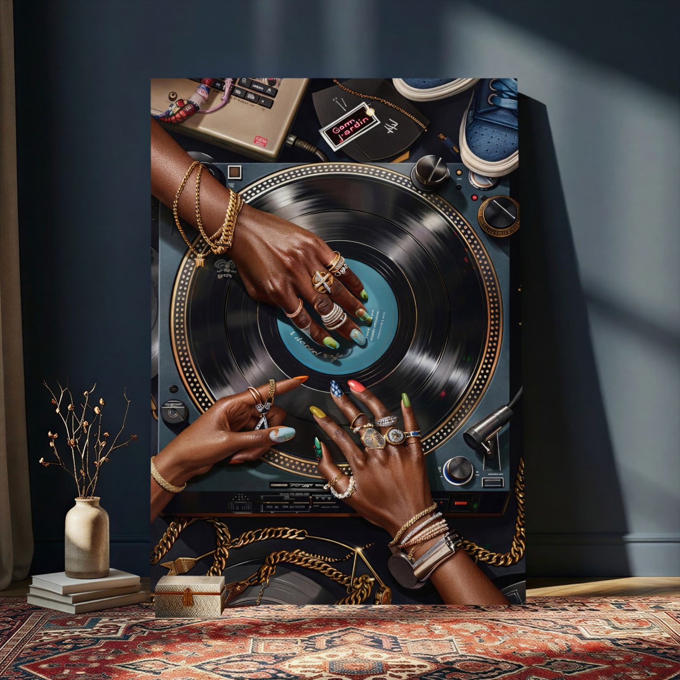 8151788R6-MGV-CV-24X36 - Black Woman Art, Black Woman Wall Art, Trendy Wall Art, Black Girl Wall Art