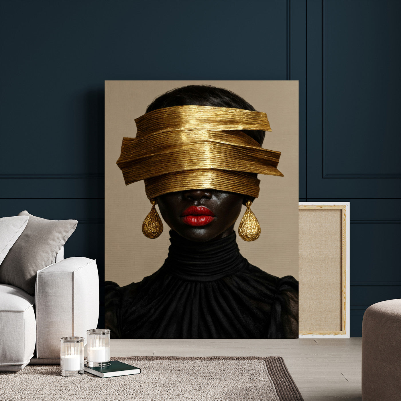 8151788X6-MGV-CV-24X36 - Abstract Afro American Women Wall Art Canvas Print