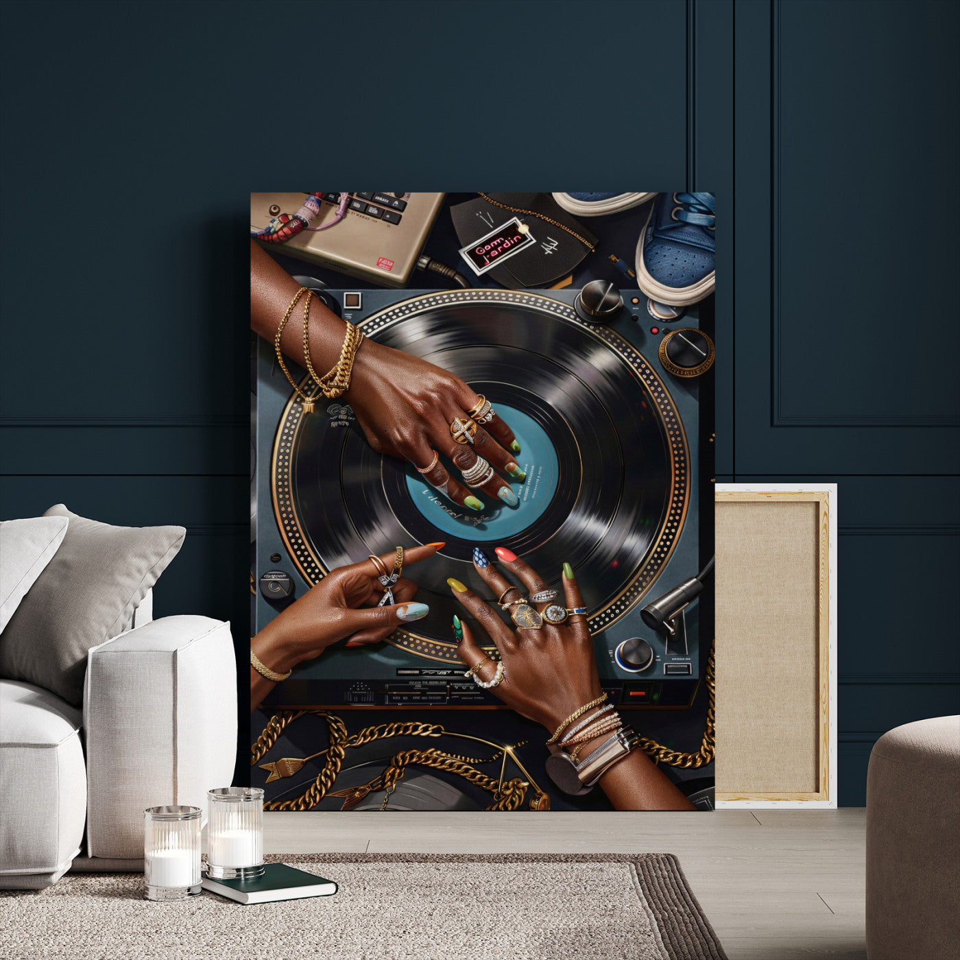 8151788R6-MGV-CV-24X36 - Black Woman Art, Black Woman Wall Art, Trendy Wall Art, Black Girl Wall Art