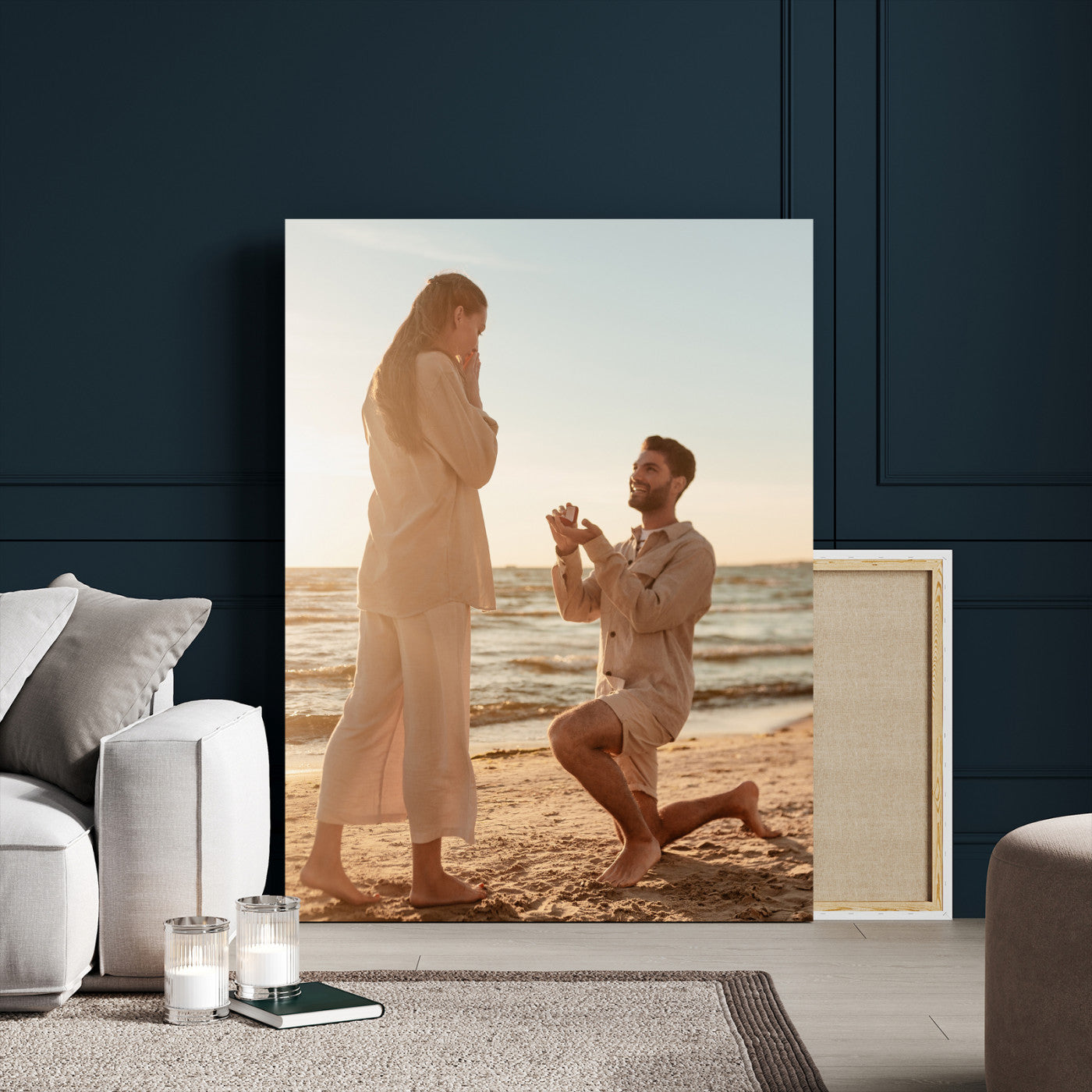 38460512D3-MGV-CV-24X36 - Custom Photo Canvas Print, Personalized Picture Wall Art, Your Image on Canvas, Family Portrait Gift