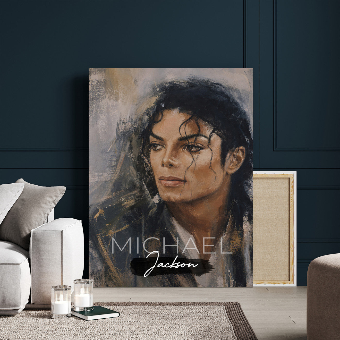 56470210-MGV-CV-24X36 - Micheal Jackson Portre Wall Art Canvas Print