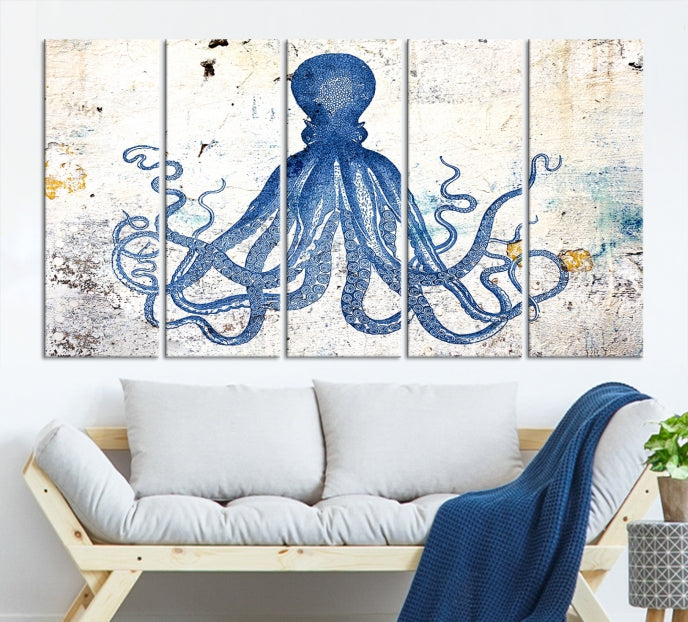 Abstract Octopus Wall Art Canvas Print