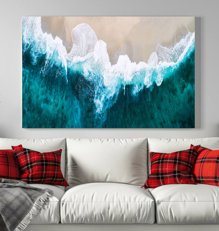 Mind-Blowing Aerial Beach Canvas Wall Art Print