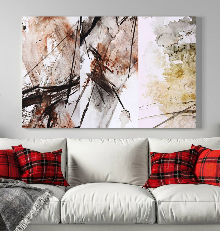 Vintage Grunge Abstract Canvas Wall Art