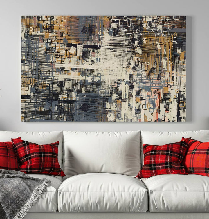 Abstract Marble Texture Wall Art Contemporary Dark Colors Art Abstract