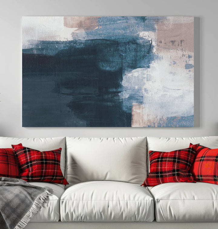 Abstract Brush Strokes Canvas Wall Art