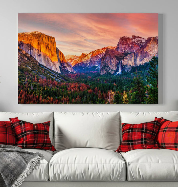 Arte de pared de lienzo del Parque Nacional de Yosemite, impresión de lienzo de Yosemite, obras de arte de Yosemite, arte de pared dividida, arte de pared extra grande, regalo de inauguración de la casa - El Capitán