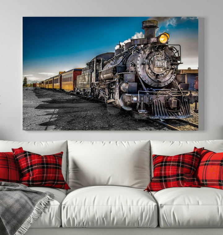 Art mural de train Impression sur toile