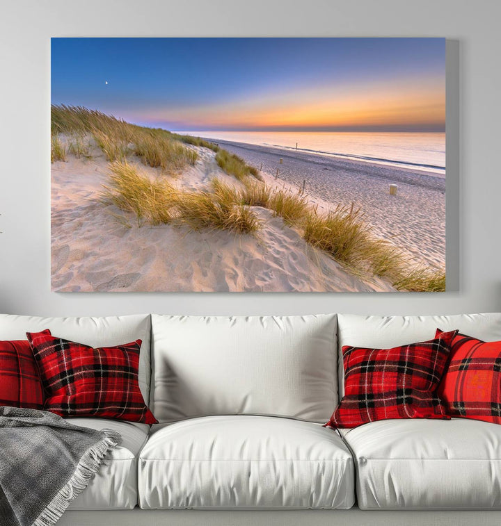 Sunrise On The Beach Wall Art Canvas Print