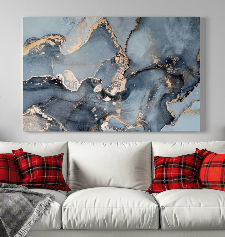 Multipanel Marble Fluid Effect Wall Art Abstract Canvas Wall Art Print