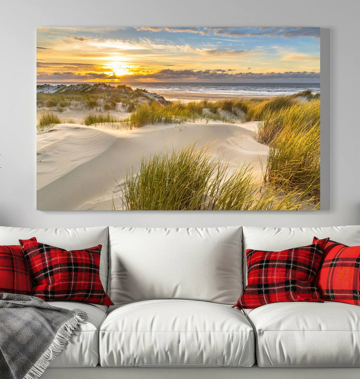 Sunrise on The Beach Wall Art Canvas Print