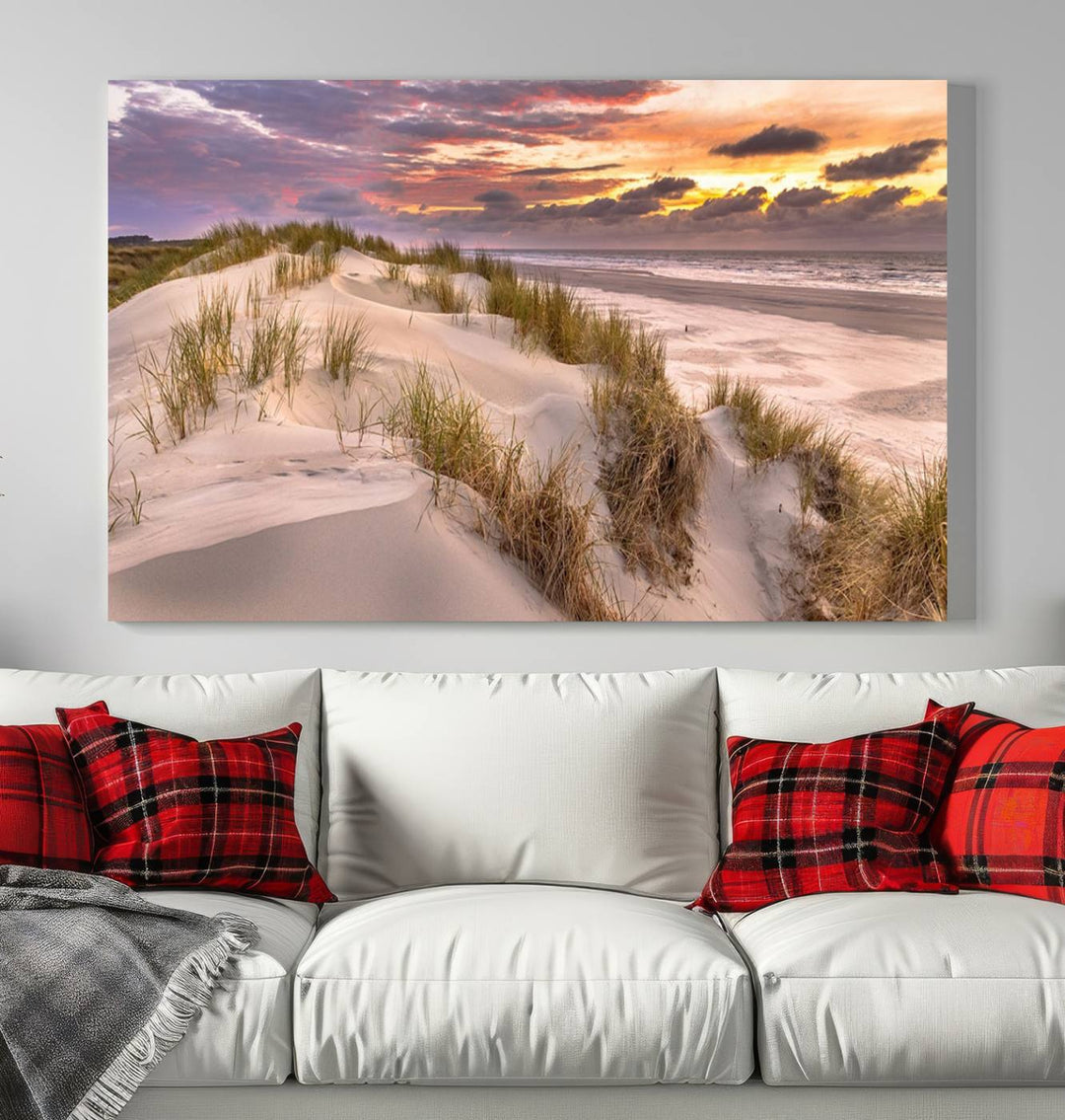 Sunrise On The Beach Wall Art Canvas Print