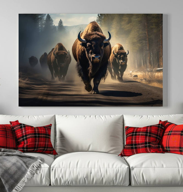 Buffalo Wall Art Canvas Print, Bison Wall Art Canvas Print