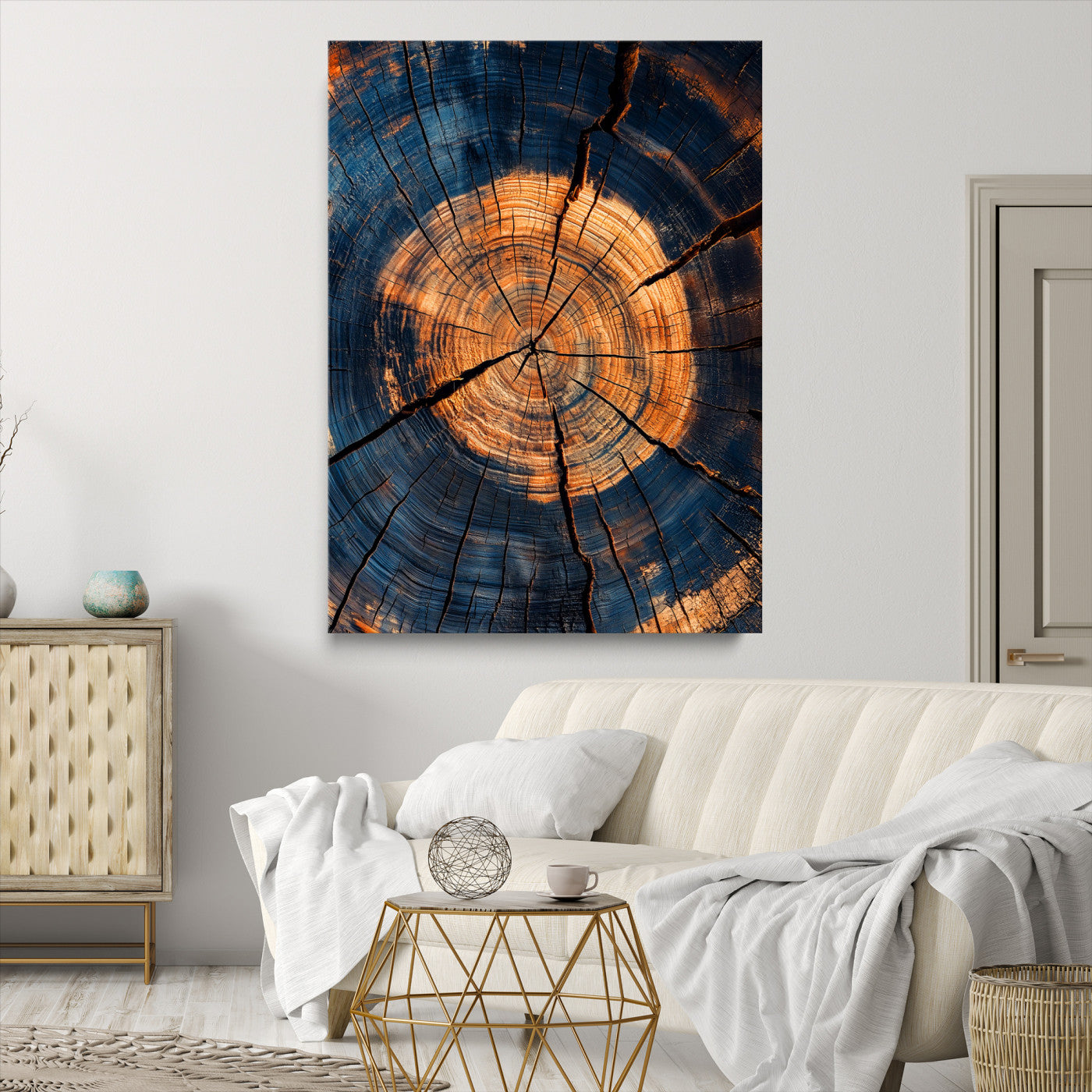 Framed Tree Rings Art Print, Framed Rustic Texture Art Picture Print, Wood Grain Perfect Rustic Industrial Decor, Framed Tree Rings Art