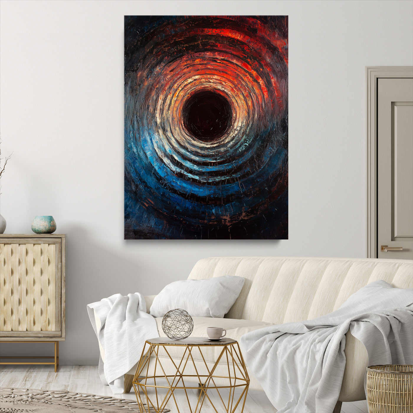 Wood Vortex Wall Art Canvas Print, Framed Abstract Swirl Art Picture Print, Wood Tree Texture Perfect Modern Decor, Framed Wood Vortex, Wood