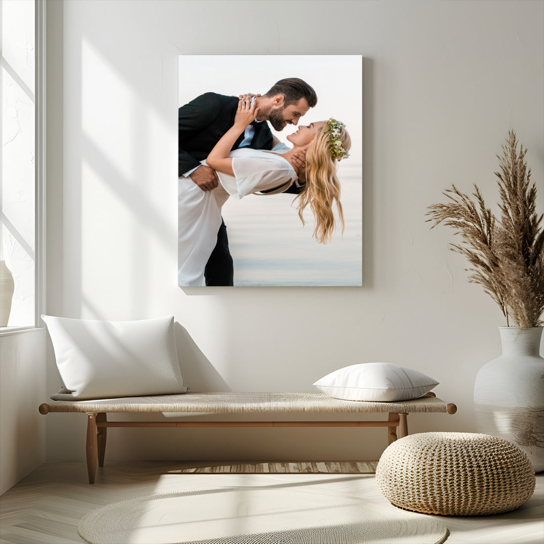 Song Lyrics over Photo Canvas Print – Personalized Wedding Song and Photo Wall Art