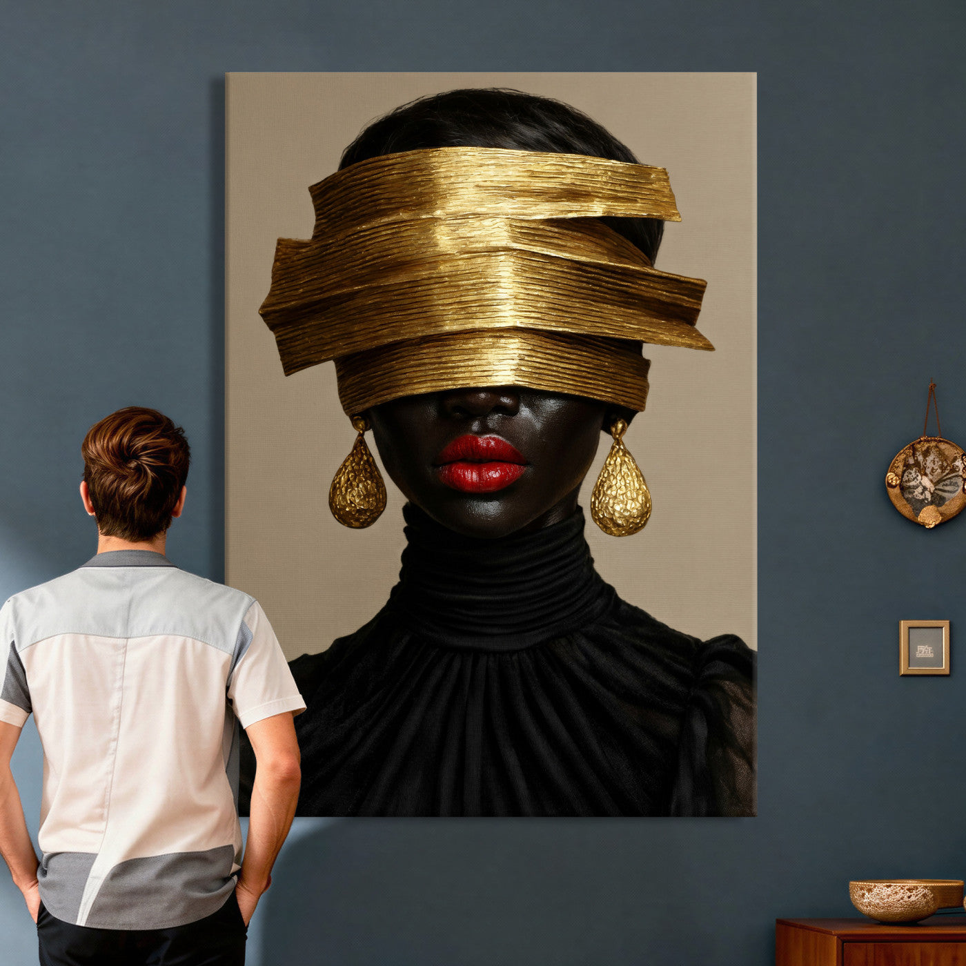 8151788X6-MGV-CV-24X36 - Abstract Afro American Women Wall Art Canvas Print