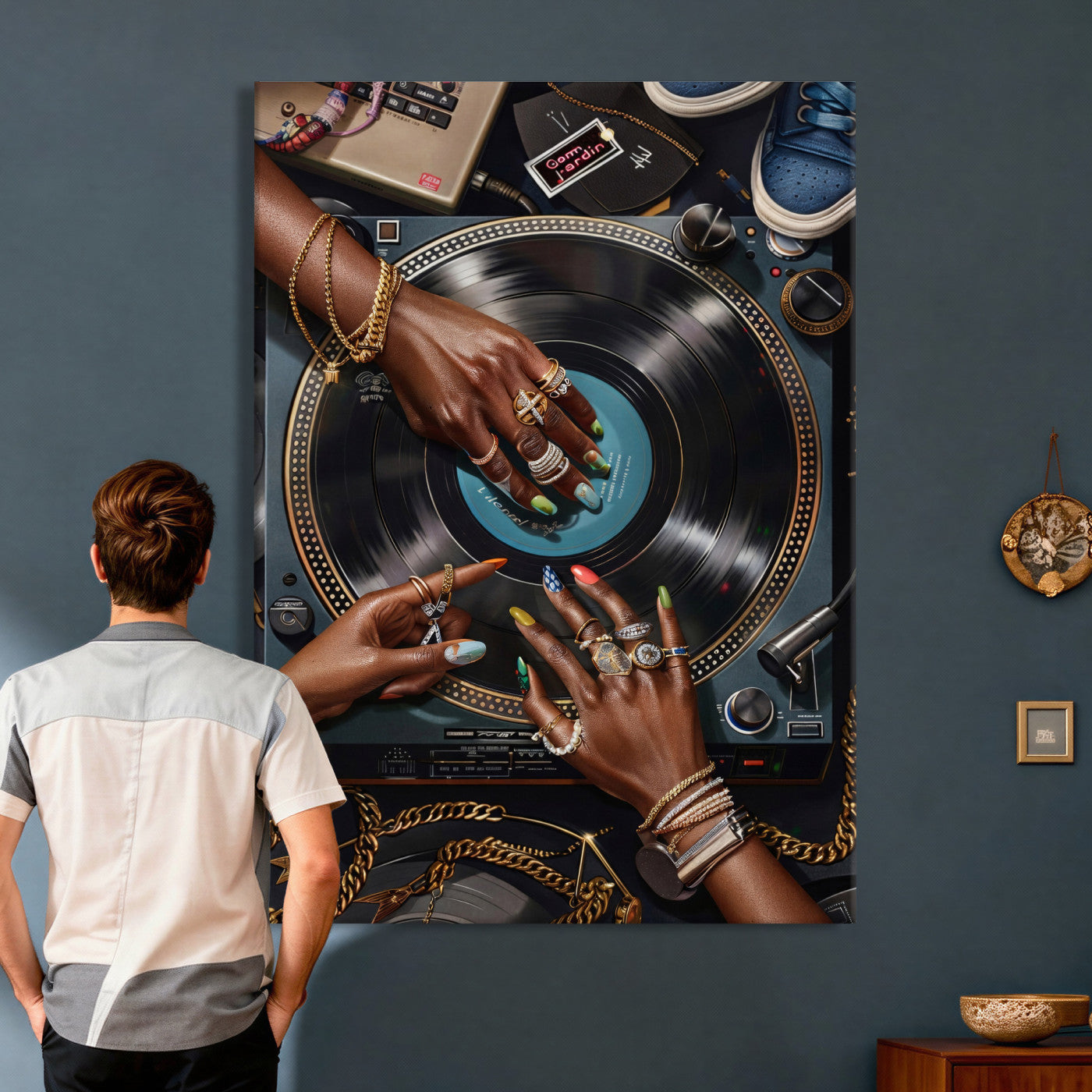 8151788R6-MGV-CV-24X36 - Black Woman Art, Black Woman Wall Art, Trendy Wall Art, Black Girl Wall Art