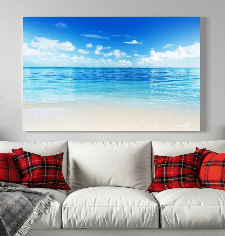 Ocean and Beach Artwork Canvas Print Wall Art