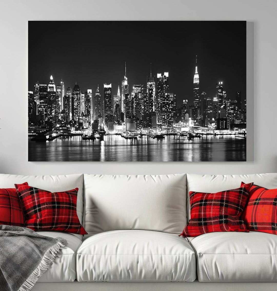 Wall Art NEW YORK Impressions sur toile Gratte-ciel de New York en noir et blanc