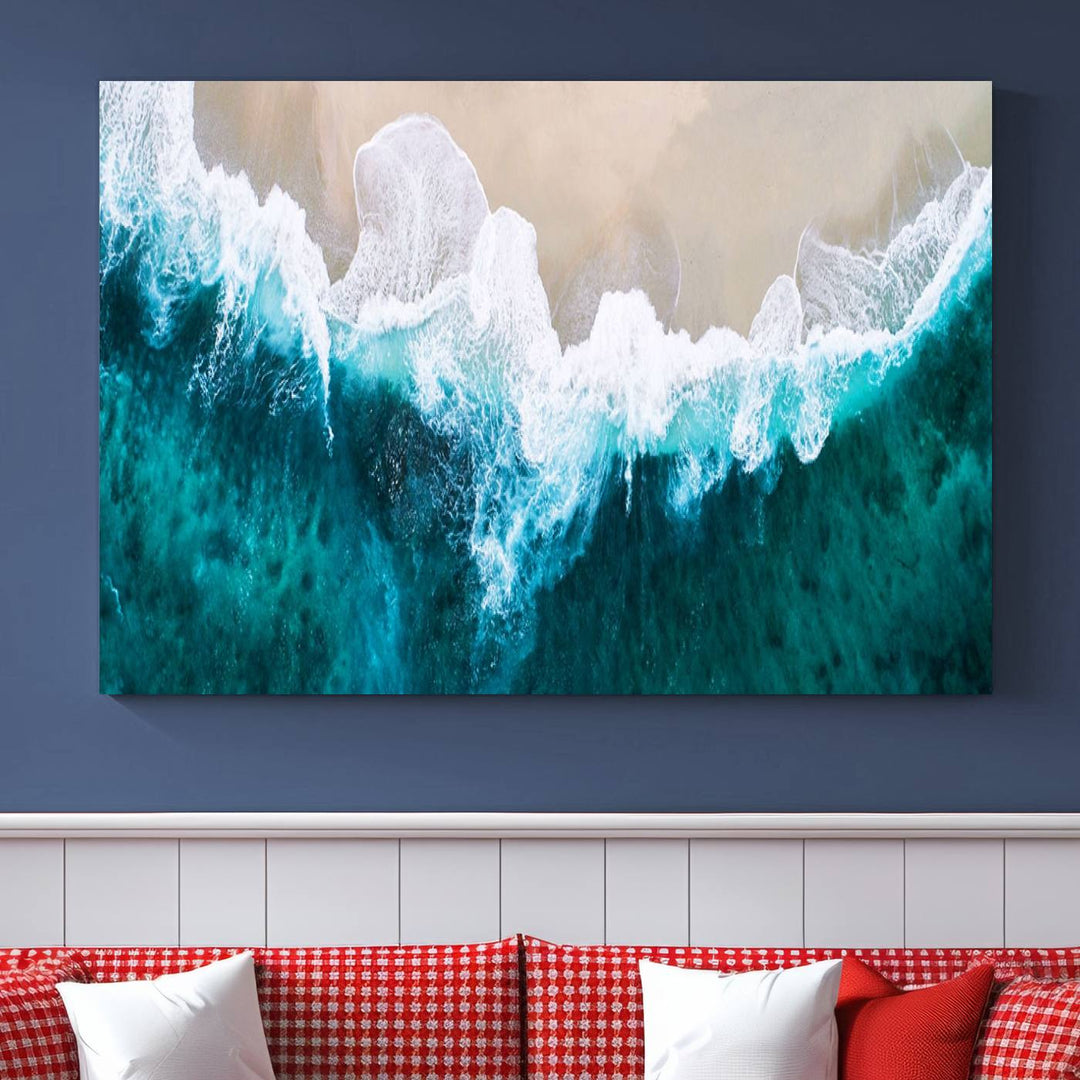 Mind-Blowing Aerial Beach Canvas Wall Art Print