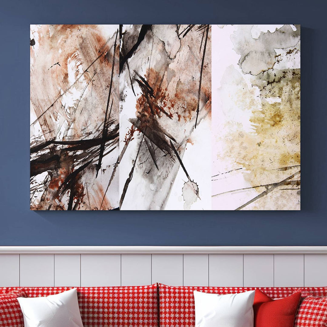 Vintage Grunge Abstract Canvas Wall Art