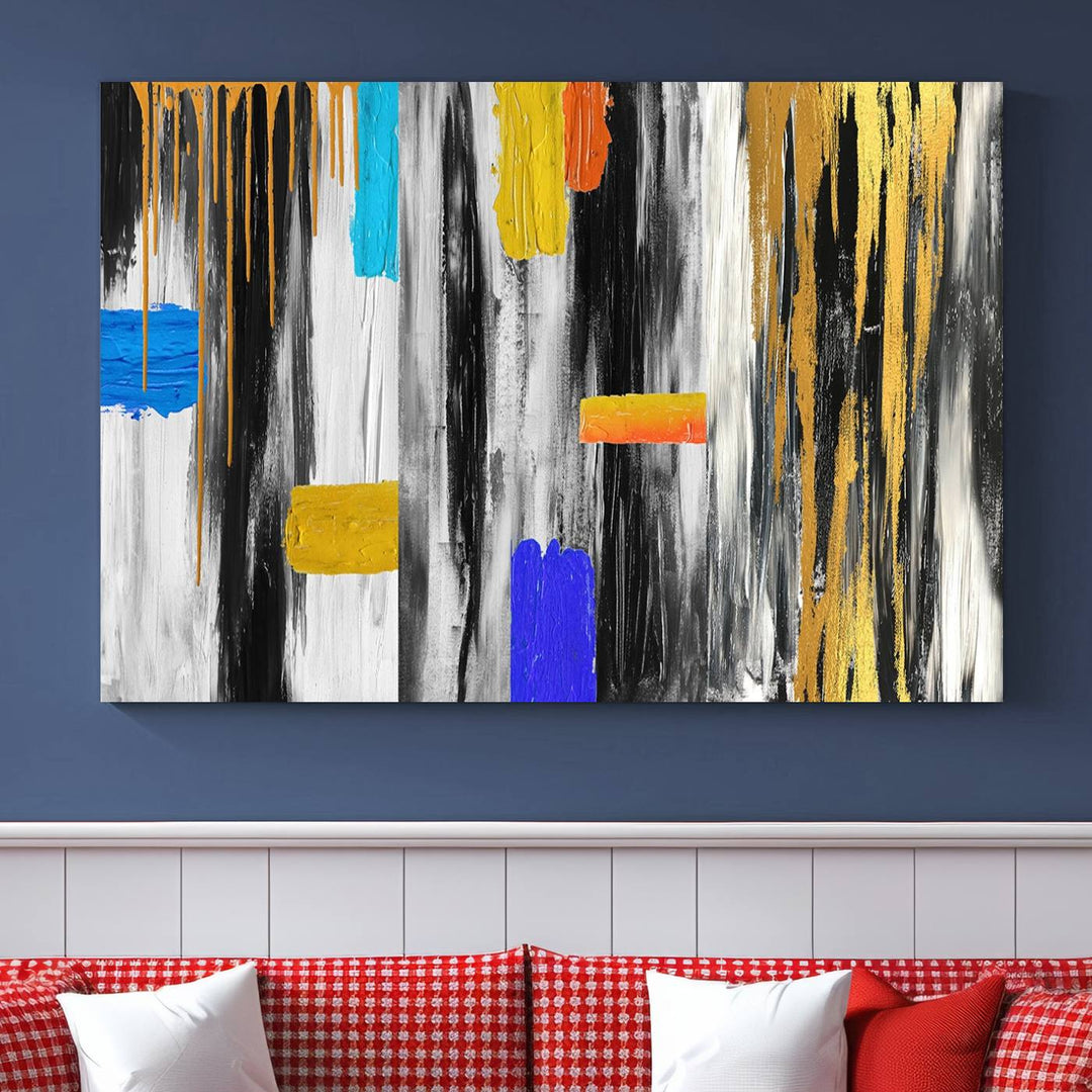 Colorful Abstract Painting Canvas Wall Art