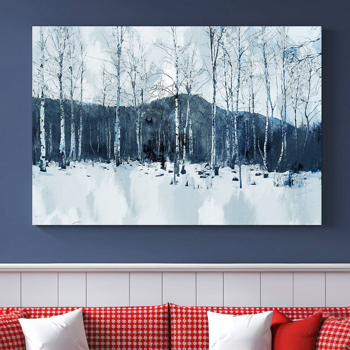 Impression d’art sur toile de forêt d’hiver à couper le souffle Multi Panel Forest Art Winter Photograph Art