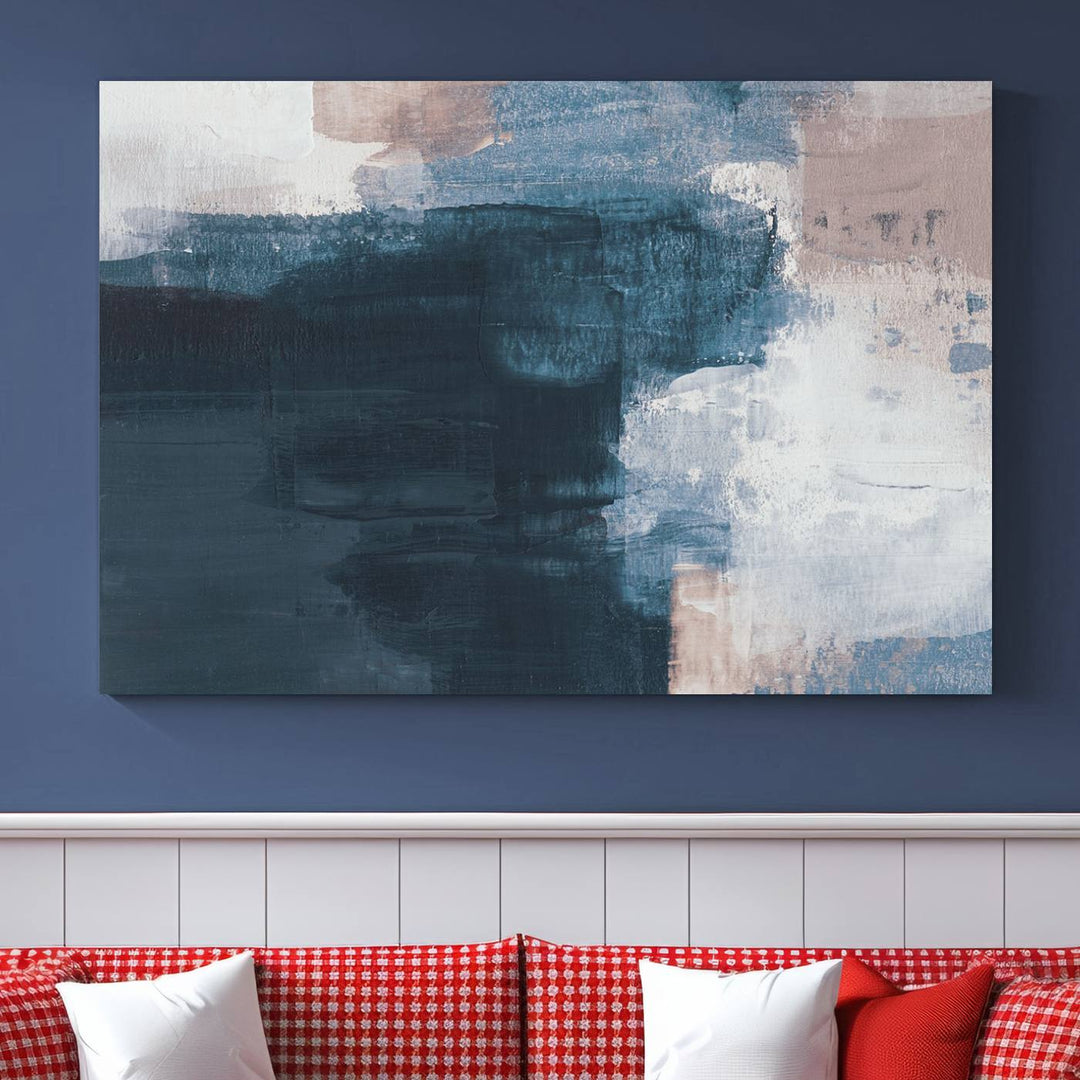 Abstract Brush Strokes Canvas Wall Art