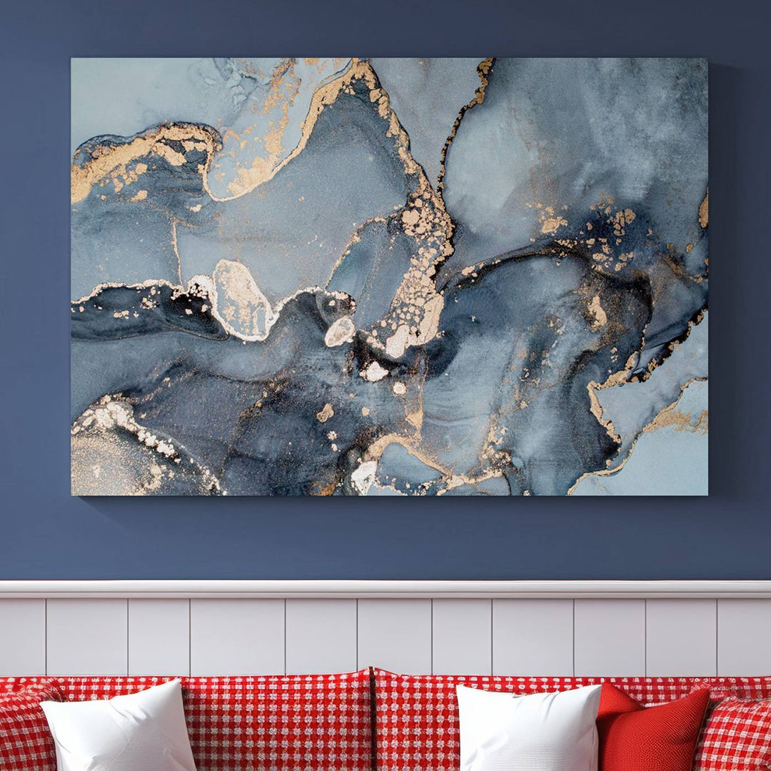 Multipanel Marble Fluid Effect Wall Art Abstract Canvas Wall Art Print