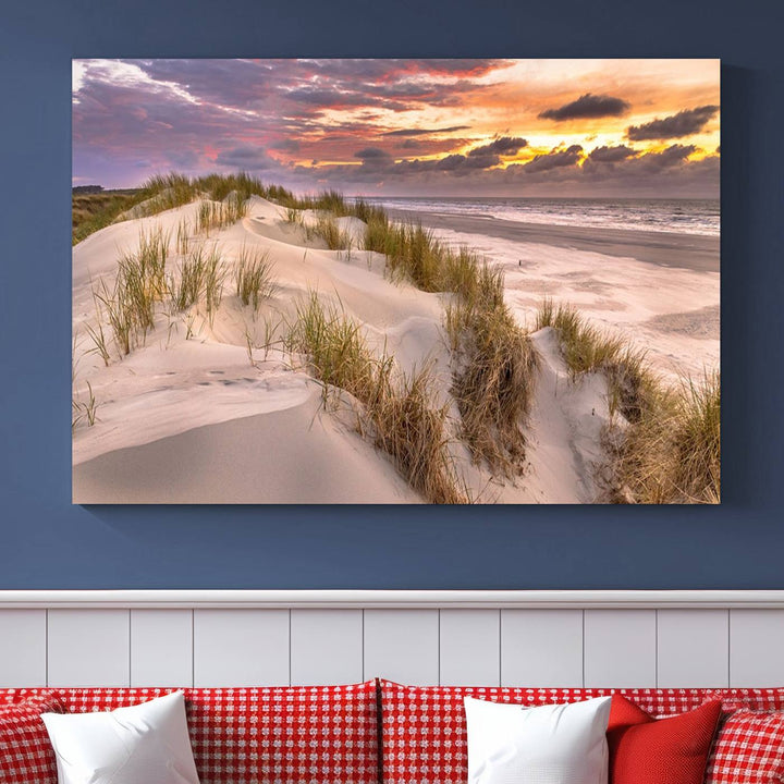 Sunrise On The Beach Wall Art Canvas Print