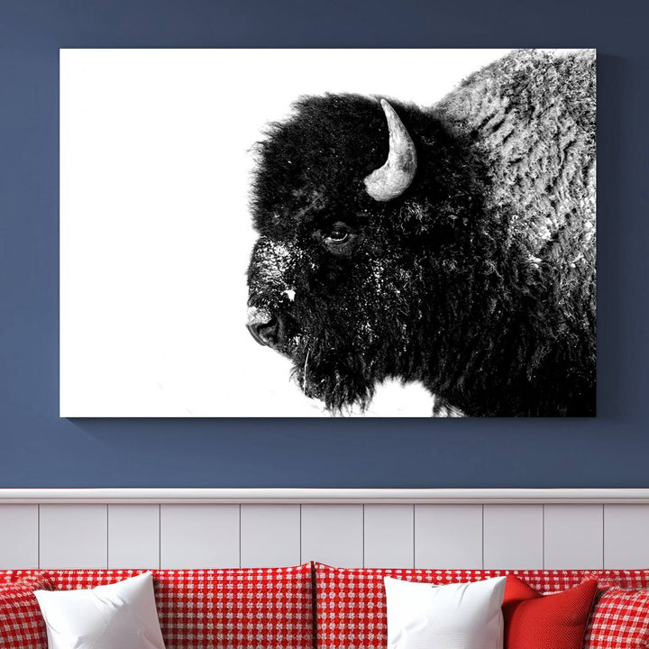 Impression sur toile d’art mural Buffalo, impression de bison